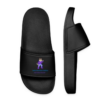 Every adventure begins with a step - Women’s Pool Sliders - black - Front