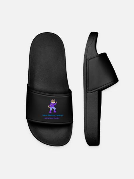 Every adventure begins with a step - Women’s Pool Sliders - black