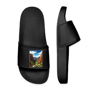 Black Canyon Nationalpark Colorado Reiseposter - Frauen Badelatschen - Schwarz - Vorne