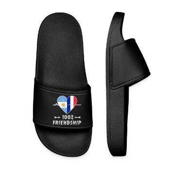 Argentina and France 100% friendship - Women’s Pool Sliders - black - Front