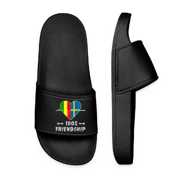 Mali and Sweden 100% friendship - Women’s Pool Sliders - black - Front