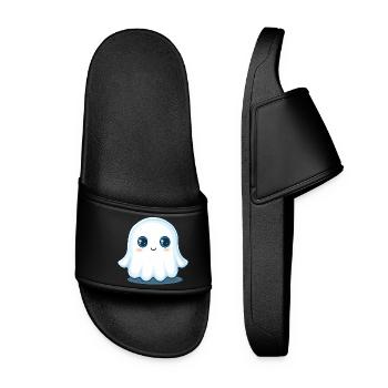 Cute Ghost - Women’s Pool Sliders - black - Front