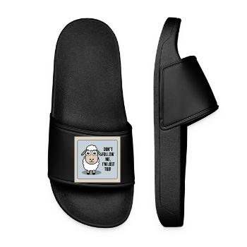 Moutons « Ne me suis pas – moi aussi je suis perdu ! » - Claquettes Femme - noir - Devant