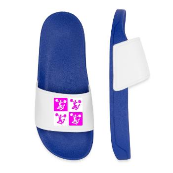 Conception de pom-pom girl - Claquettes Femme - bleu roi - Devant