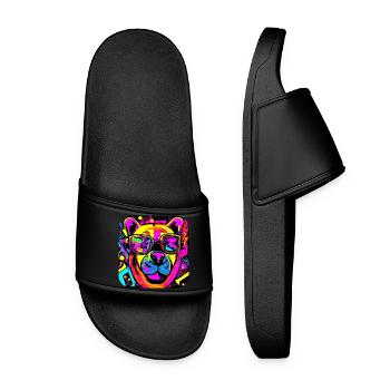 Neon Style Bear Neon Sign - Women’s Pool Sliders - black - Front