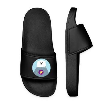Polar Bear Star Polar North Pole Nursery skandi - Women’s Pool Sliders - black - Front