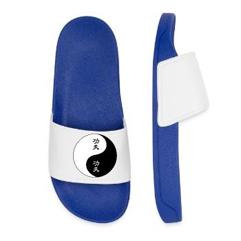 Yin Yang Kung Fu Symbole Design - Claquettes Femme - bleu roi - Devant