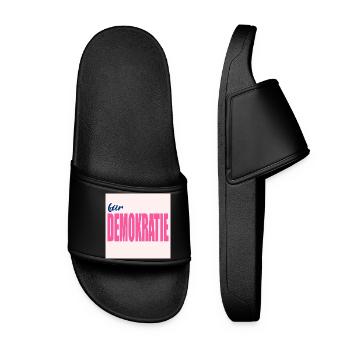 VALUES FOR DEMOCRACY - Women’s Pool Sliders - black - Front