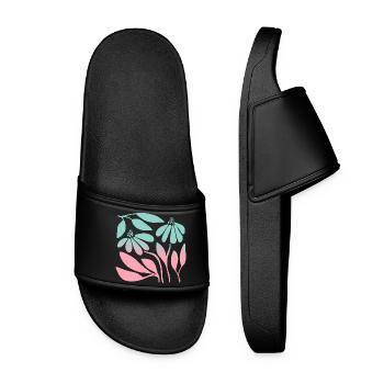 Marguerite in gradient green - Women’s Pool Sliders - black - Front