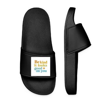 be kind - it looks good on you - Women’s Pool Sliders - black - Front