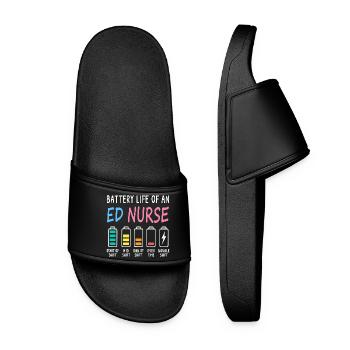 Niveau d’humour des infirmières d’urgence - Claquettes Femme - noir - Devant