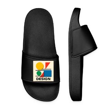 Géométrie Bauhaus Composition colorée - Claquettes Femme - noir - Devant