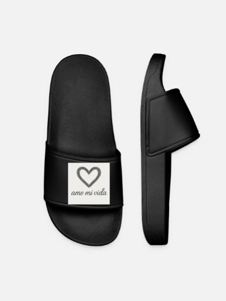 Cœur et joie de vivre - Claquettes Femme - noir