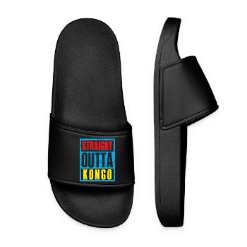 Directement sorti du Congo - Claquettes Femme - noir - Devant
