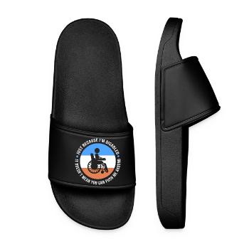 wheelchair - Women’s Pool Sliders - black - Front