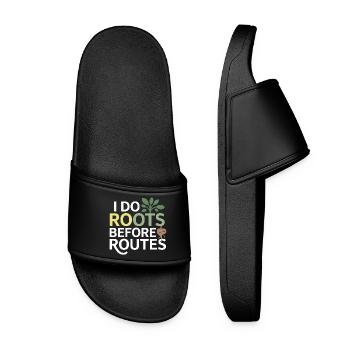 Certified Clinical Root Cause Specialist Gear  - Women’s Pool Sliders - black - Front