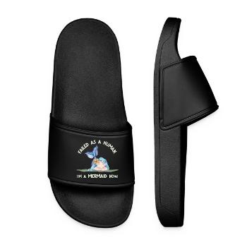 Failed as a Human – I'm a Mermaid Now - Women’s Pool Sliders - black - Front