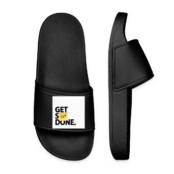Get Stuff Done Lustiges Büro Motivation Design - Frauen Badelatschen - Schwarz - Vorne