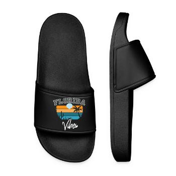Florida Vibes Retro Florida - Frauen Badelatschen - Schwarz - Vorne