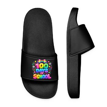 100 Jours d'École Arc-en-Ciel Magique - Claquettes Femme - noir - Devant