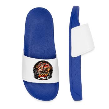 Carpe au coucher de Koi Vibes - Claquettes Femme - bleu roi - Devant