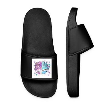 Soyez bienveillant avec votre esprit – Cœur de papillon - Claquettes Femme - noir - Devant