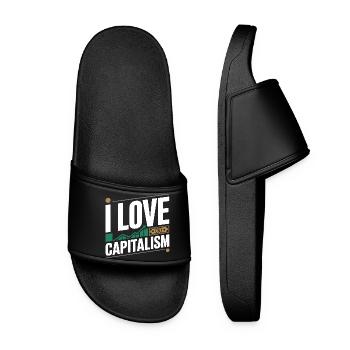 I Love Capitalism Unternehmer Aktien Kapitalismus - Frauen Badelatschen - Schwarz - Vorne