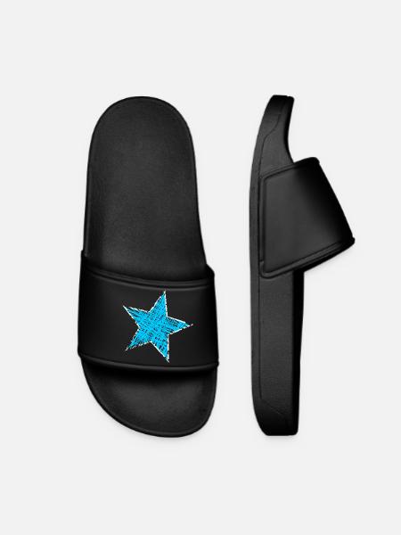 STERN. STERNE. STERN. STERNE. FEST. JAHRESTAG - Frauen Badelatschen - Schwarz