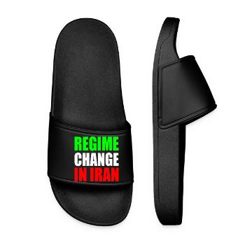 Regime change in iran - Frauen Badelatschen - Schwarz - Vorne