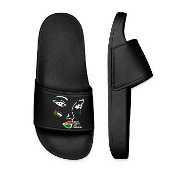 Free palestine women - Women’s Pool Sliders - black - Front