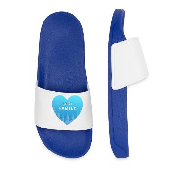 Meilleure famille - Claquettes Femme - bleu roi - Devant