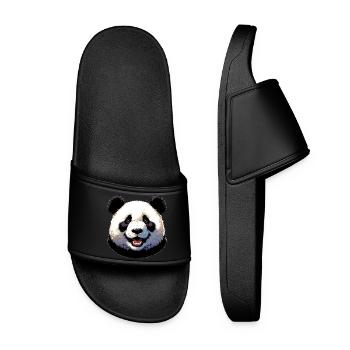 Panda - Frauen Badelatschen - Schwarz - Vorne