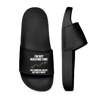 Best Stock Trading Art Trader Stock Market - Women’s Pool Sliders - black - Front