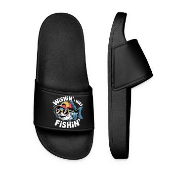 Sports nautiques Drôle Poisson Design Pêcheur Pêcheur - Claquettes Femme - noir - Devant