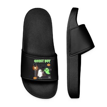 Garçon fantôme Halloween - Claquettes Femme - noir - Devant