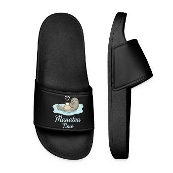 Lamantin Animal Marin Océan Adore Thé - Claquettes Femme - noir - Devant