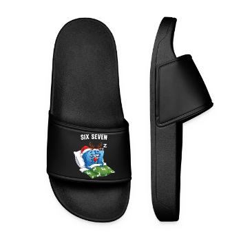 67 Six Seven Memes Pyjama de Noël - Claquettes Femme - noir - Devant
