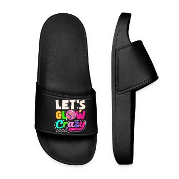 Retro Back to the 80s Vintage Design - Frauen Badelatschen - Schwarz - Vorne