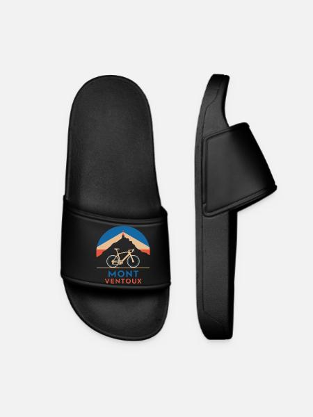 Mont Ventoux with a bike - Women’s Pool Sliders - black