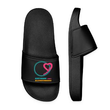 Roller coaster instead of everyday mania - Women’s Pool Sliders - black - Front