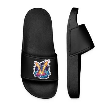 Lab Geek Educational Quadrantid Meteor Shower Expe - Women’s Pool Sliders - black - Front