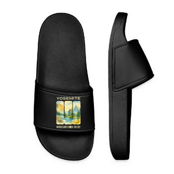 Yosemite: Peaks and Sky - Women’s Pool Sliders - black - Front