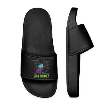 Solo Journey Neon Cyclist - Women’s Pool Sliders - black - Front
