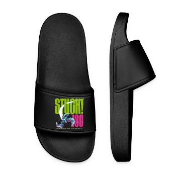 STUCK! 100 Shield Cracked - Women’s Pool Sliders - black - Front