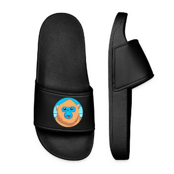 Snub-nosed monkey Monkey Chimpanzee - Women’s Pool Sliders - black - Front