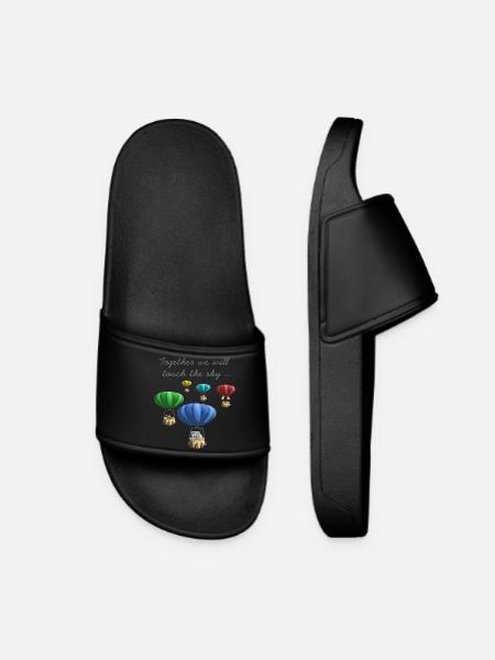 Colorful hot air balloons - Women’s Pool Sliders - black