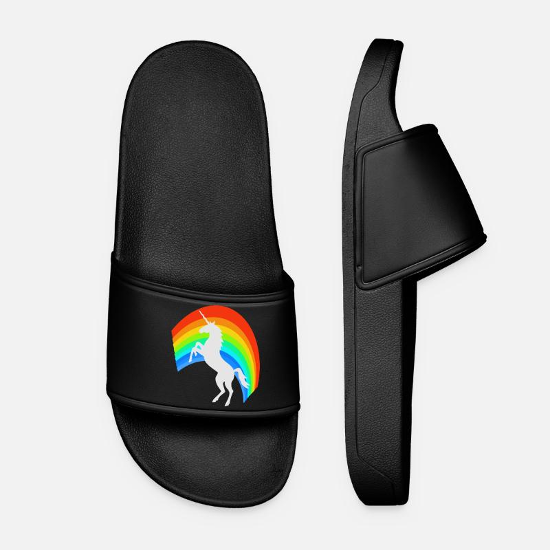 Regenbogen Märchen - Frauen Badelatschen - Schwarz