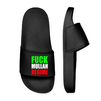 Fuck mullah regime iran - Claquettes Femme - noir - Devant