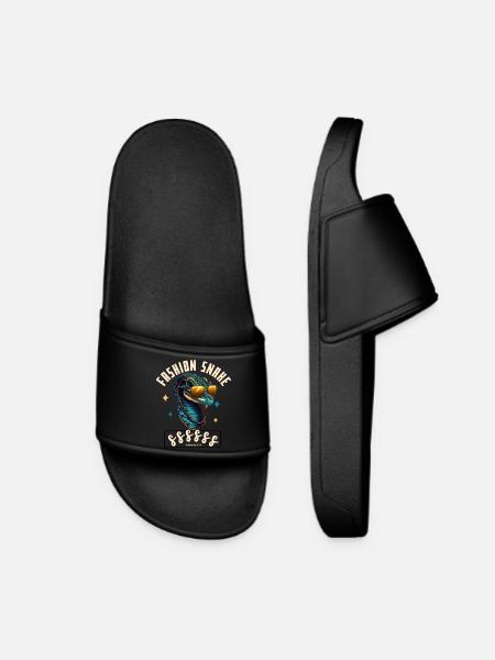 Serpent Glam Couture - Women’s Pool Sliders - black