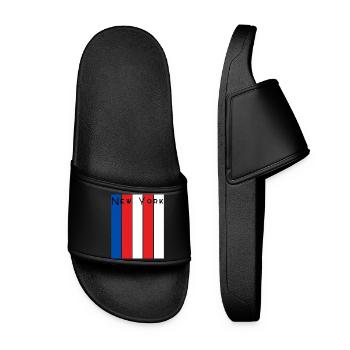 Mot-mot rayé de New York - Claquettes Femme - noir - Devant